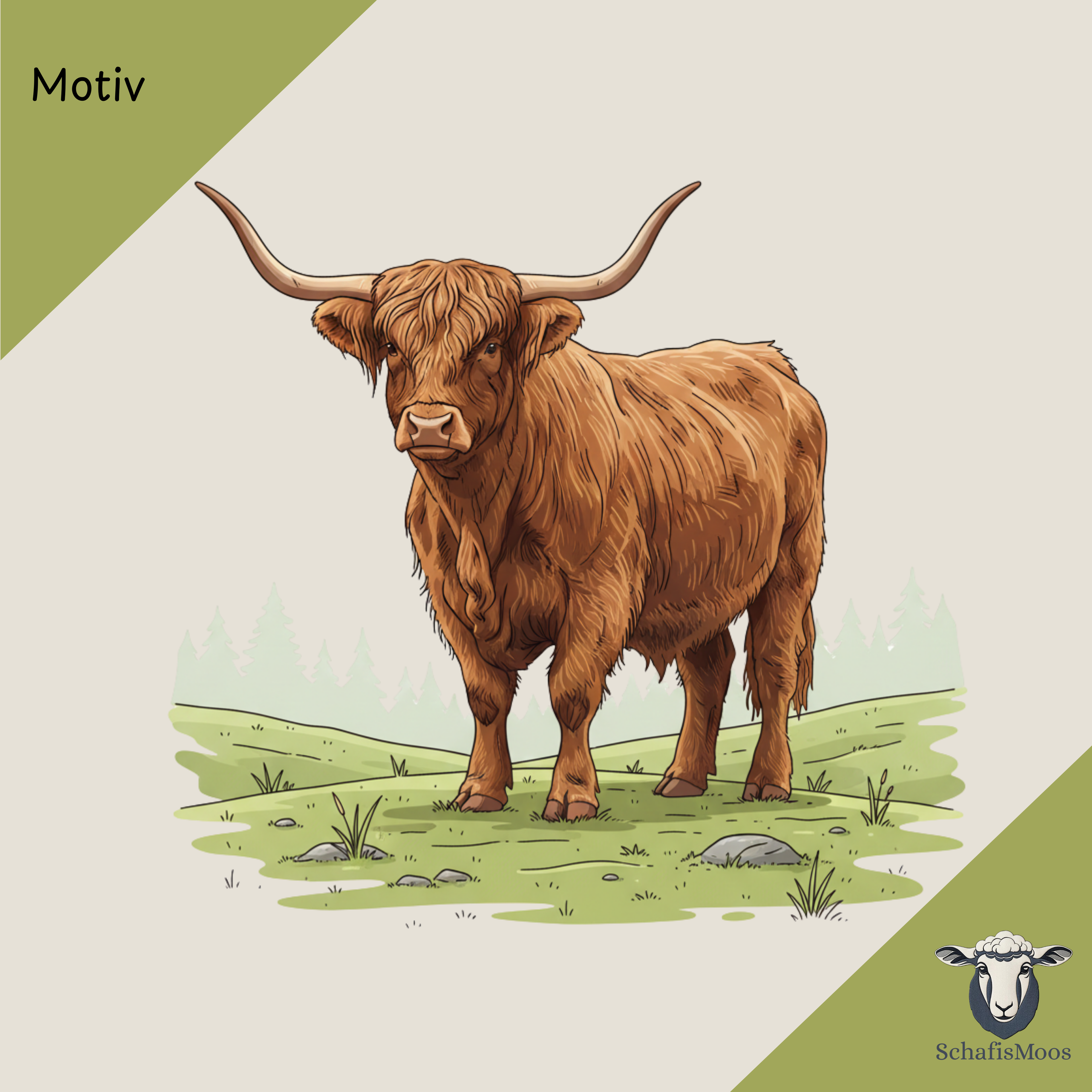 Hochlandrind Emaille-Tasse | 350 ml Tiermotiv | Camping & Outdoor | Natur und  Landschaft