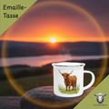 Hochlandrind Emaille-Tasse | 350 ml Tiermotiv | Camping & Outdoor | Natur und  Landschaft